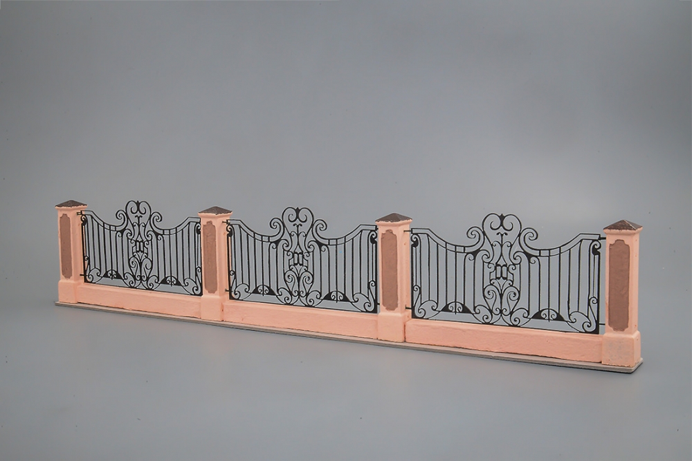 1:43 Ограда кованная (ажурная), окрашенная - VV009