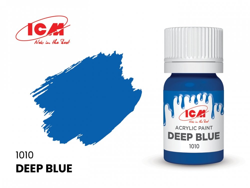 Краска для творчества, 12 мл, цвет Темно-синий(Deep Blue) - C1010
