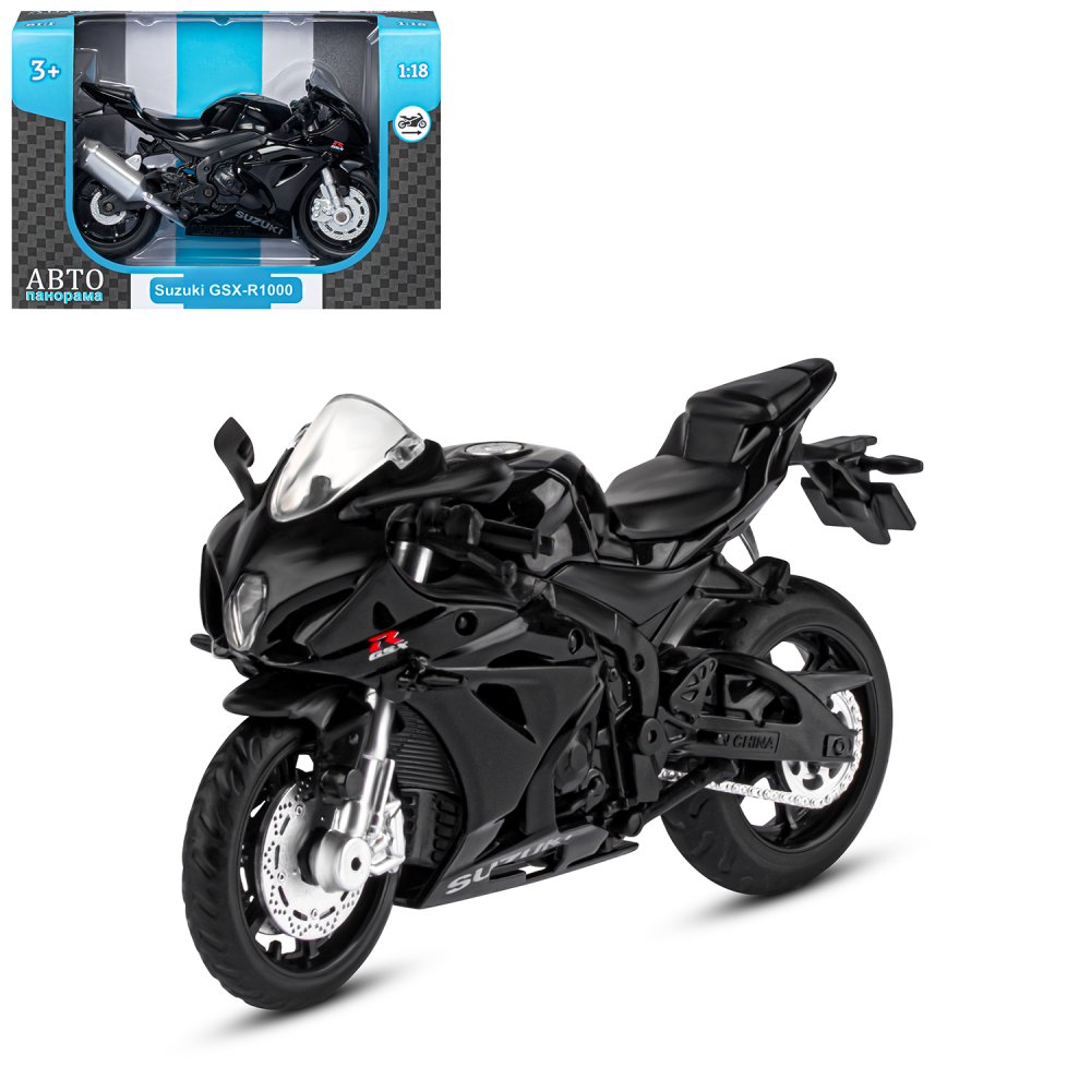 1:18 Мотоцикл SUZUKI GSХ-R1000, черный - JB1251567