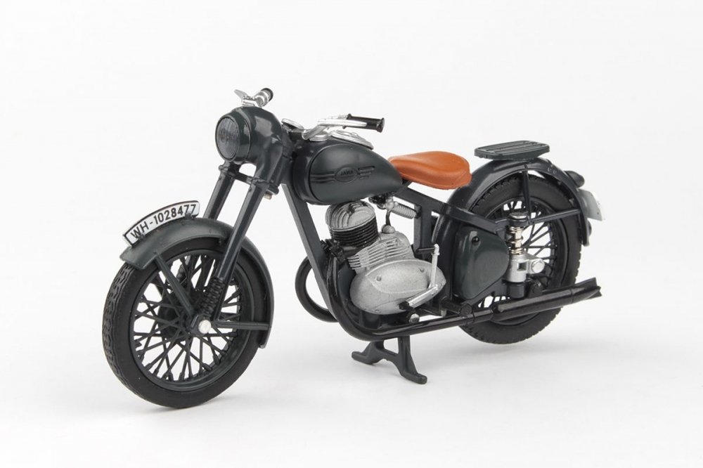 1:18 JAWA 250 Pérák 1942 Šedá Tmavá-Prototyp - M-013