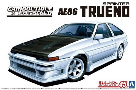 1:24 Сборная модель Toyota Trueno AE86 Car Boutique Club - 05863