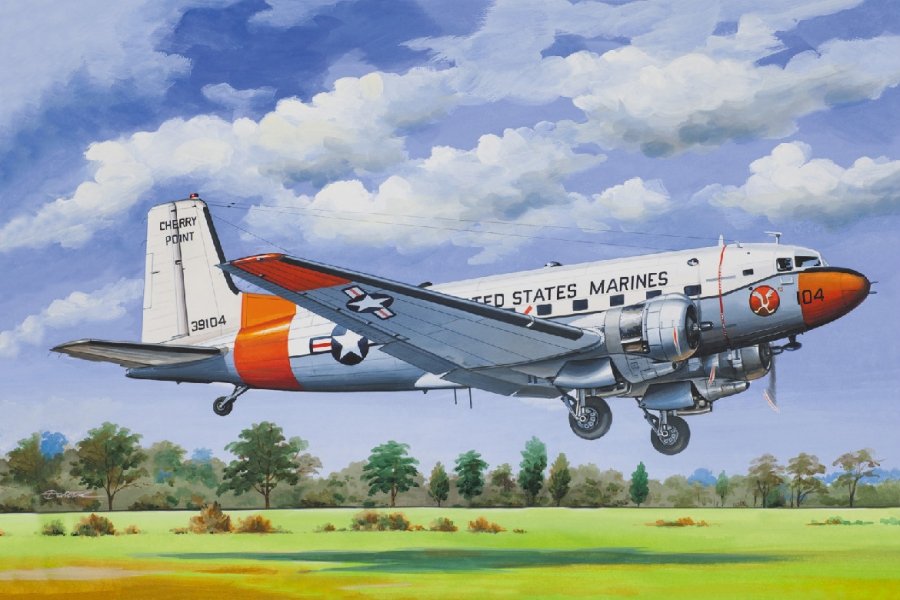 1:144 Сборная модель Транспортный самолет Douglas C-117D - 14478