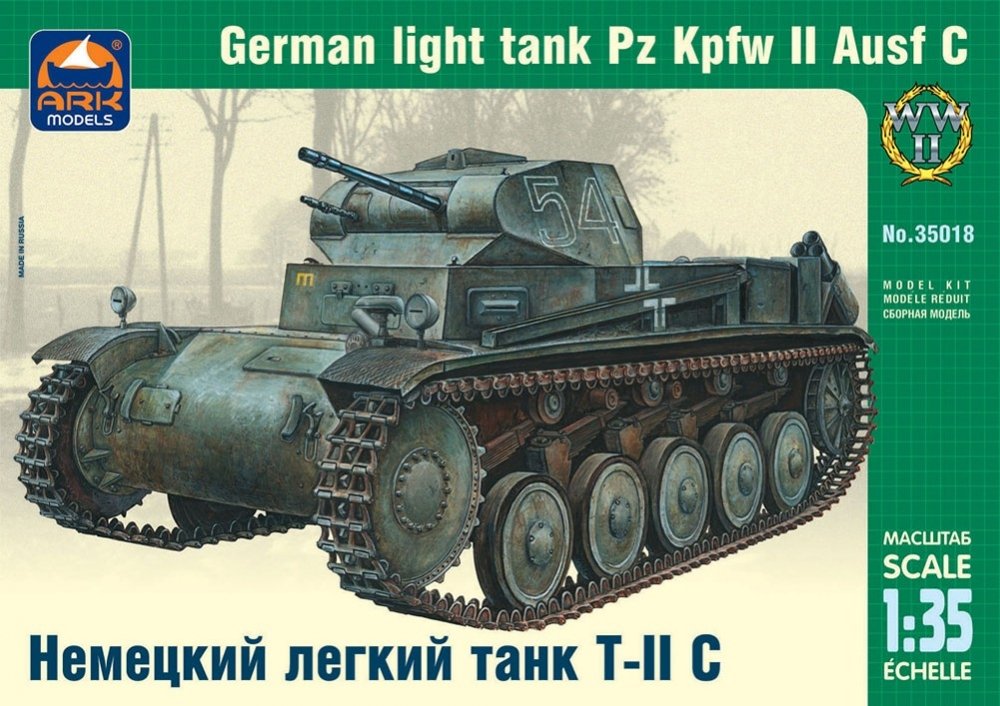 1:35 Сборная модель Немецкий легкий танк Pz.Kpfw II Ausf C - 35018