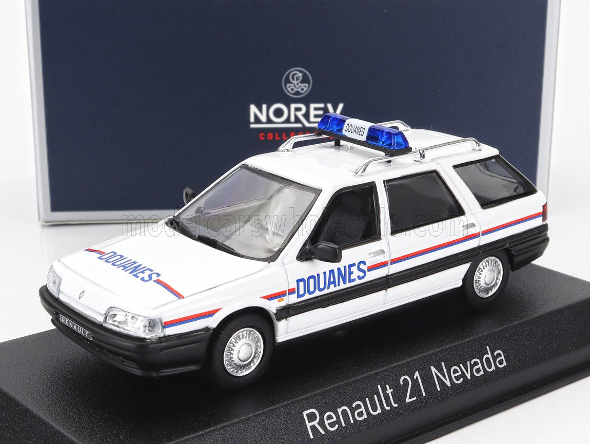 1:43 RENAULT R21 Nevada Sw Station Wagon Douanes (1993), White - 512136