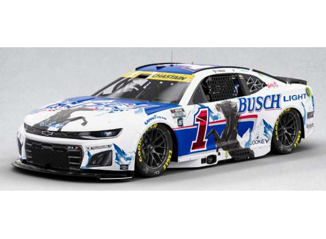 1:64 Chevrolet #1 Ross Chastain *Busch Light Retro* white/blue/red 2025 - CX12561BBDRZ