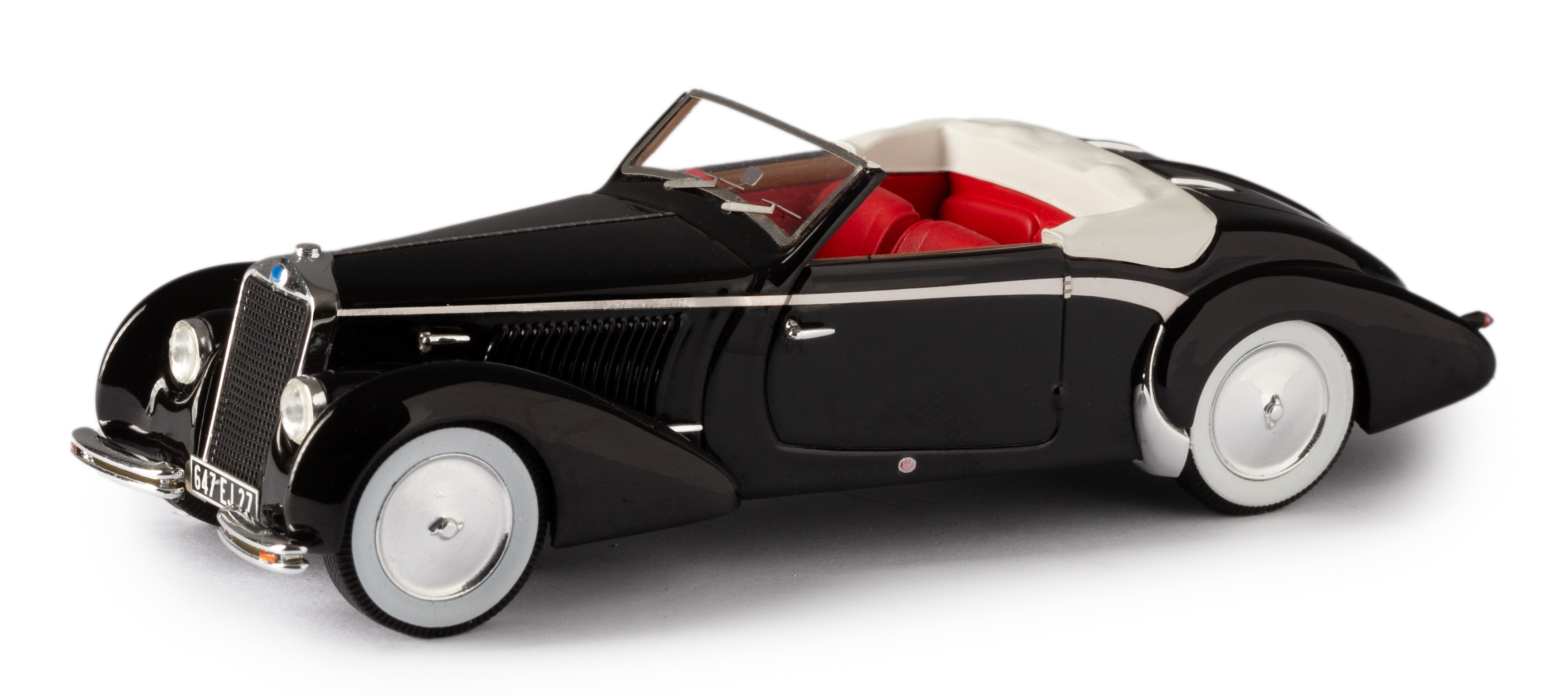 1:43 DELAGE D6-70 cabriolet top down (1939) , black - EMEU43023C