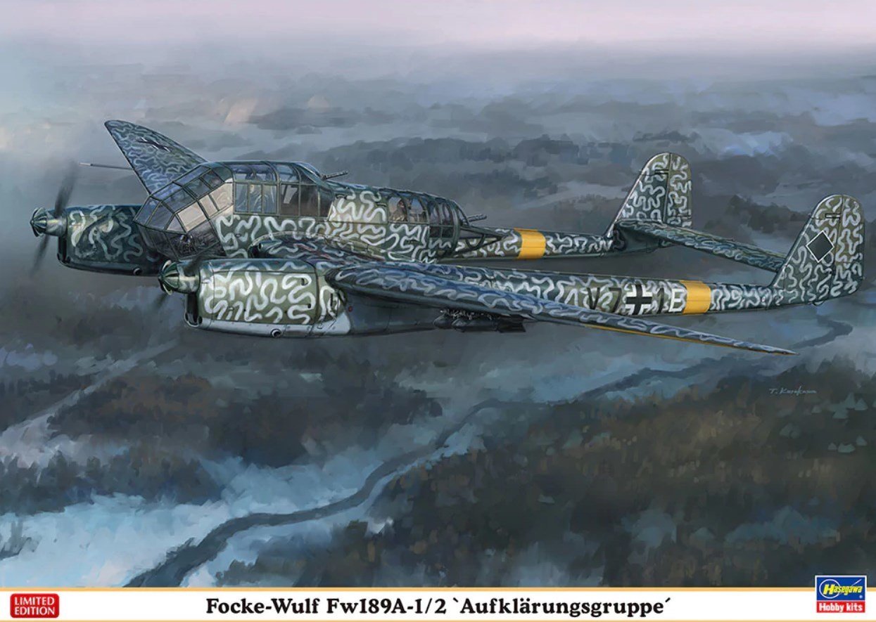 1:72 Сборная модель Немецкий разведчик Focke-Wulf Fw 189 A-1 / 2 Uhu 'Aufklarungsgruppe' - 02275