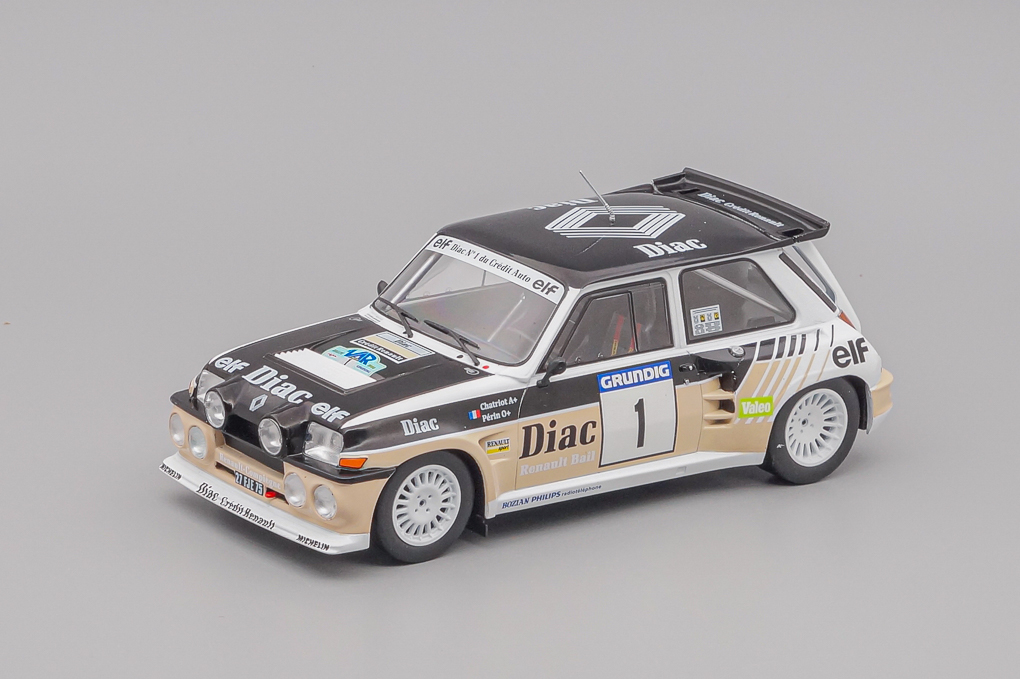 1:18 RENAULT 5 Maxi Turbo Diac #1, black / beige / white - RALLYC078
