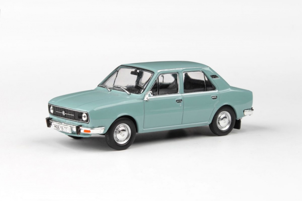 1:43 SKODA 105L - 1977 Šedomodrá  -  časopis - 723MG