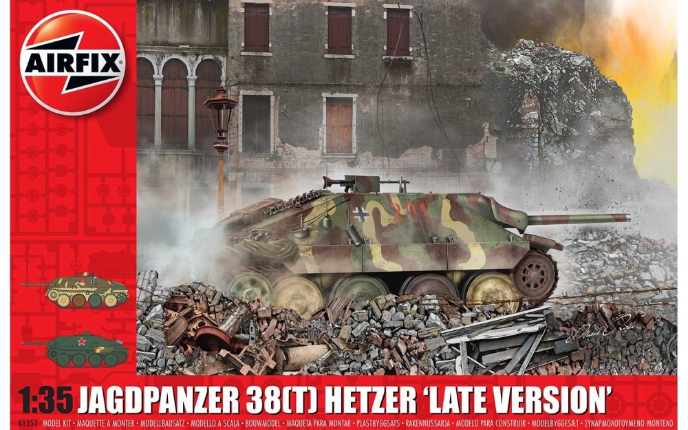 1:35 Сборная модель Танк Jagdpanzer 38(t) Hetzer Late Version - A1353