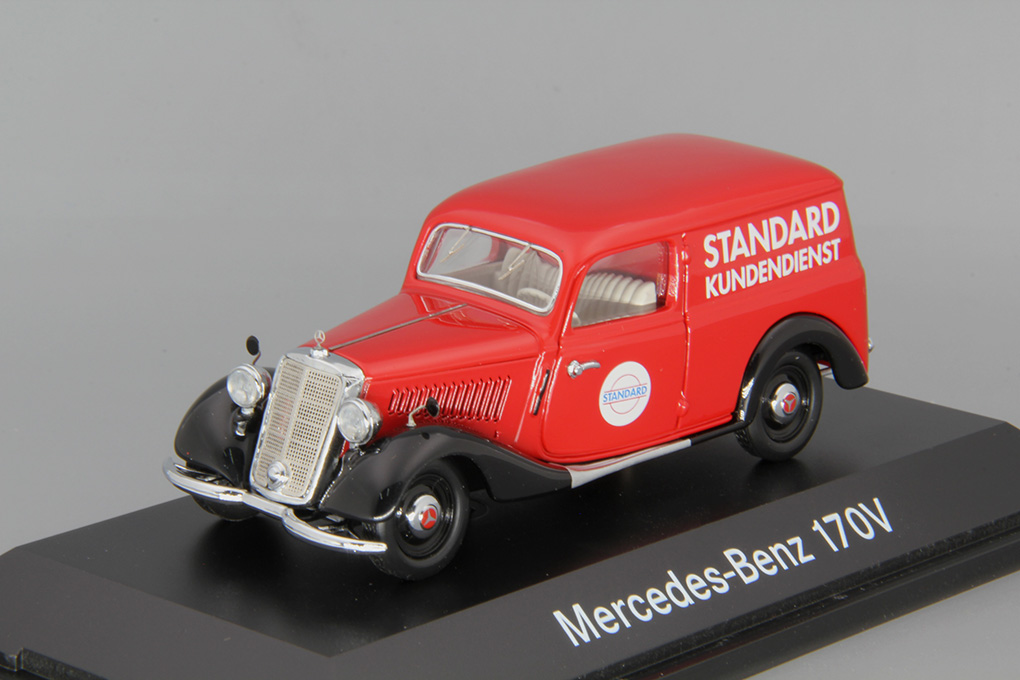 1:43 MERCEDES-BENZ 170V Kastenwagen 'Standard Kundendienst', red - 77183