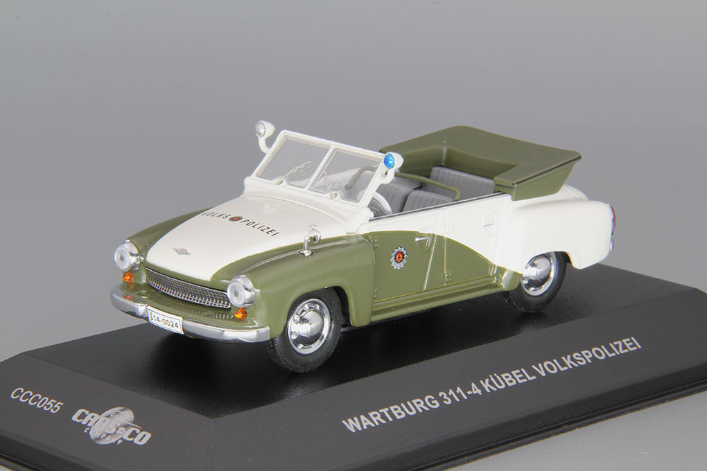 1:43 (Б/У) WARTBURG 311-4 Kubel Volkspolizei (1957), white / green - CCC055-X1