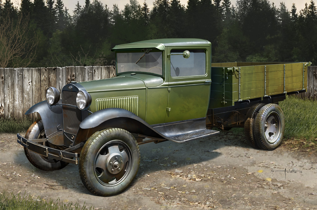 1:35 Сборная модель Автомобиль Горький-АА Cargo Truck - 83836