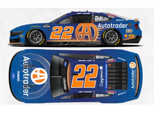 1:64 Ford Mustang #22 Joey Logano *Autotrader*, blue/orange 2026 - C222661AUTJL