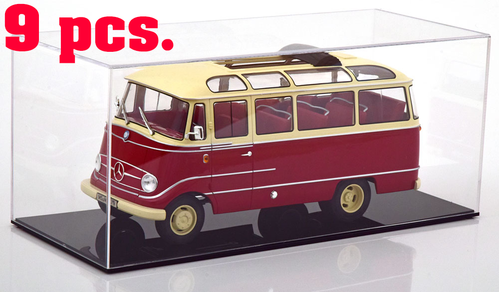 Стеллаж ACRYL-VITRINE Bodenplatte schwarz Hochglanz stackable, Maße: Länge 35,5cm, Tiefe 15cm, Höhe 15cm (9 Stück) - JC18/1-9