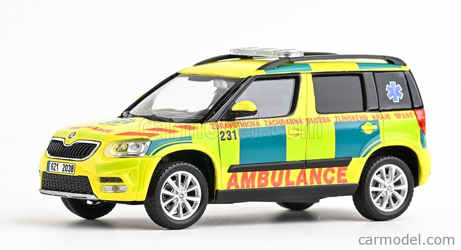 1:43 SKODA YETI SUV FACELIFT (RESTYLING) REGION 231 AMBULANCE 2013 - 143ABX-031XO16
