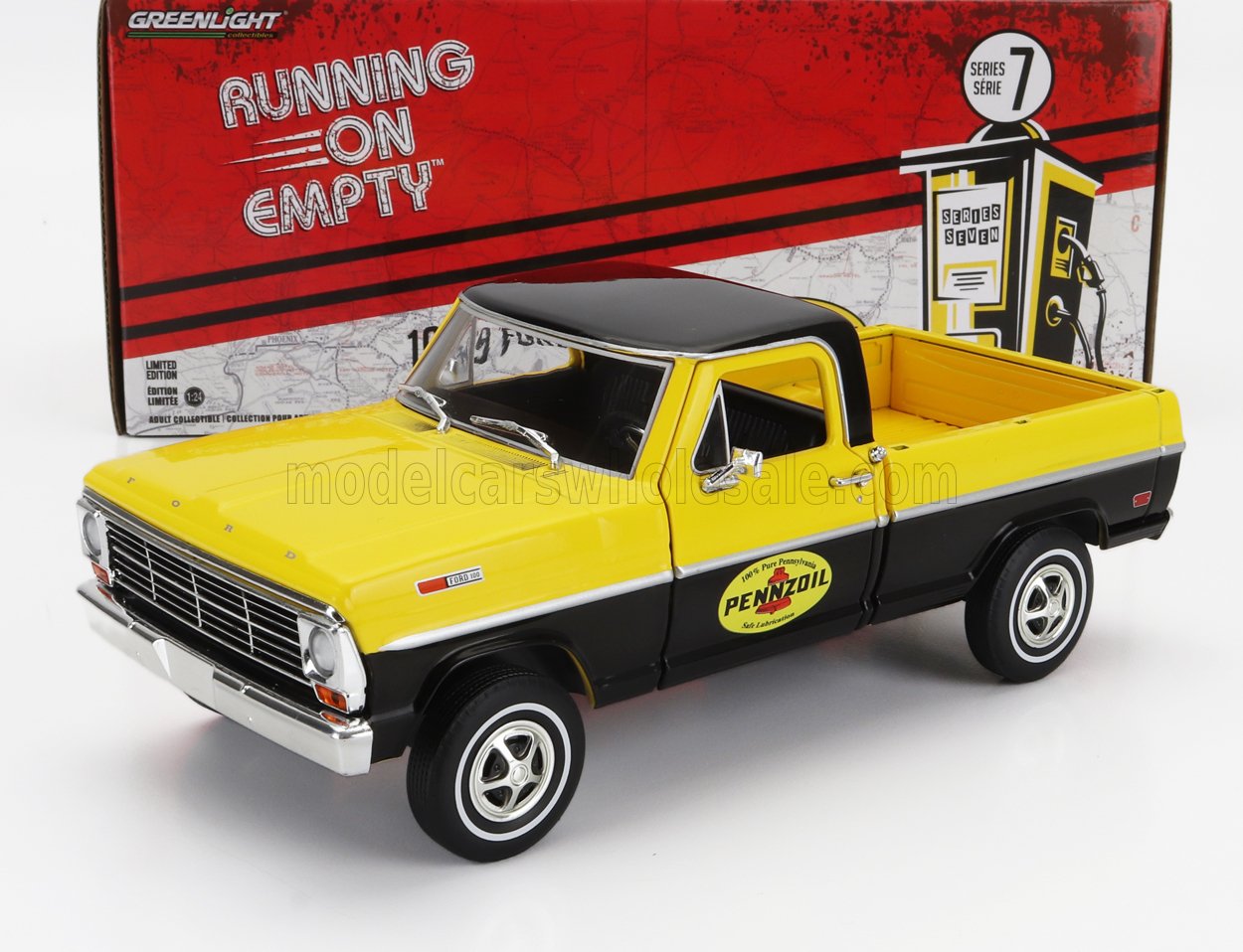 1:24 FORD F-100 Pick-up Pennzoil (1969), Black Yellow - 85082