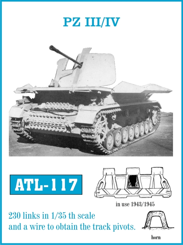 1:35 Atl-35-117 Траки сборные железные для Pz III / IV - ATL-35-117