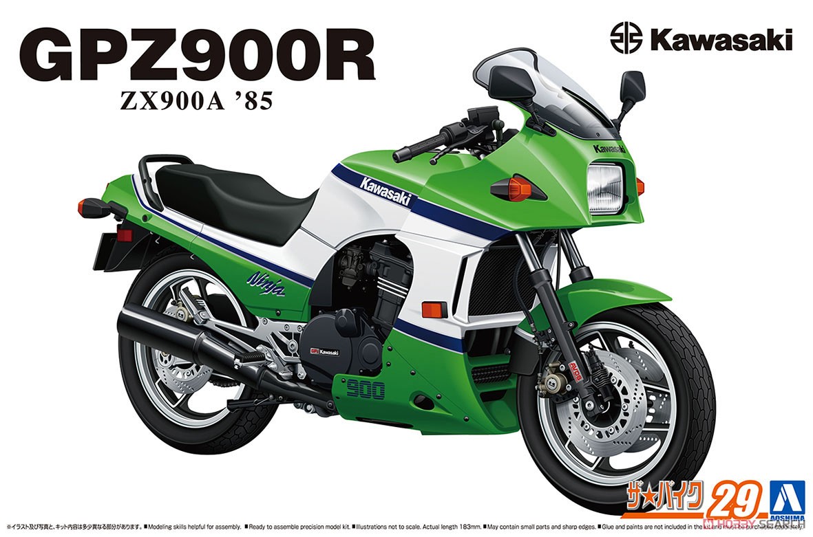 1:12 Сборная модель Kawasaki GPZ900R Ninja'85 - 06499