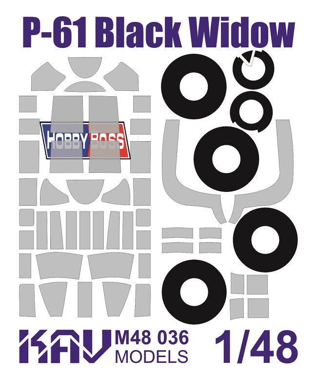 1:48 Маска окрасочная на P-61 Black Widow (Hobby Boss) - M48 036