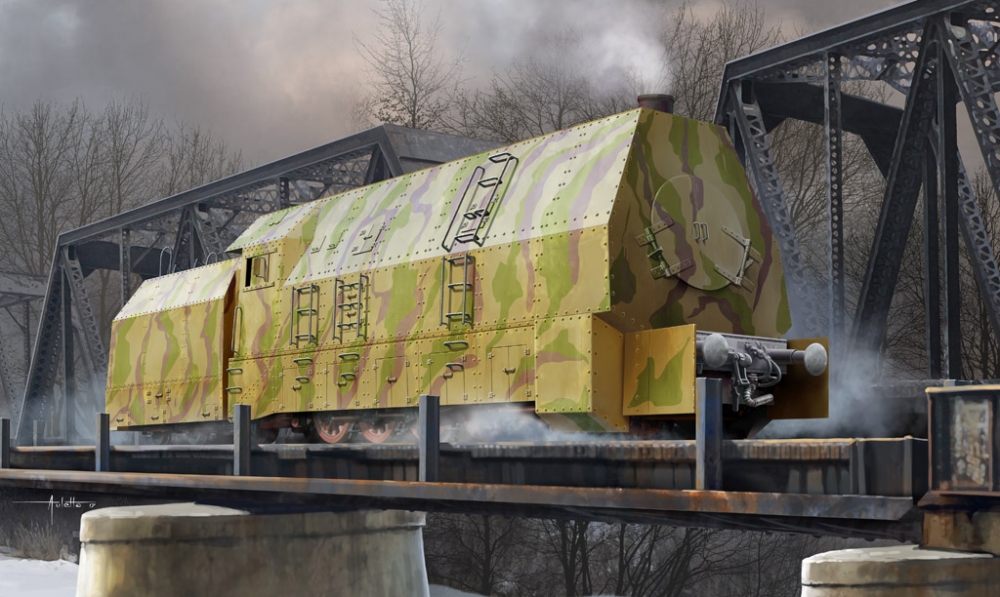 1:72 Сборная модель Локомотив	German Panzerlok BR57 Armoured Locomotive - 82922