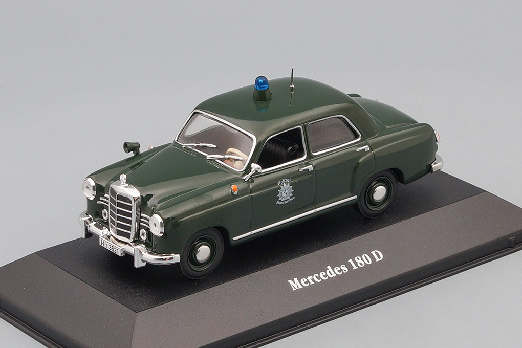 1:43 MERCEDES-BENZ 180 D Polizei, Police Cars Collection 2, dark green - 7598002