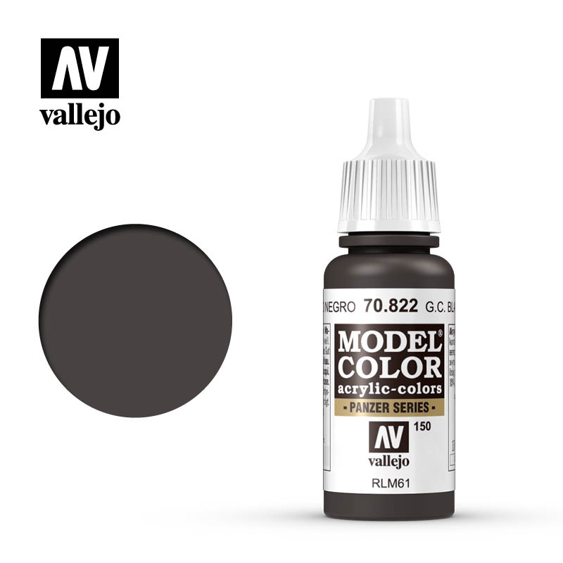 Краска акриловая `Model Color Немецкая защитная черно-коричневая/German comuflage blak brown - 70822