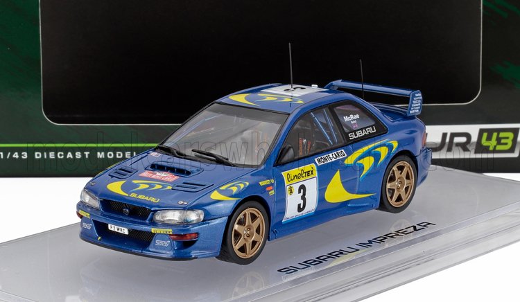1:43 SUBARU Impreza Wrc №3 Rally Montecarlo (1997) Colin Mcrae - Nicky Grist, Blue Met Yellow - HJR431001A