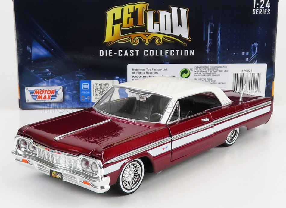1:24 CHEVROLET Impala Lowrider Custom (1964), Red White - 79021R