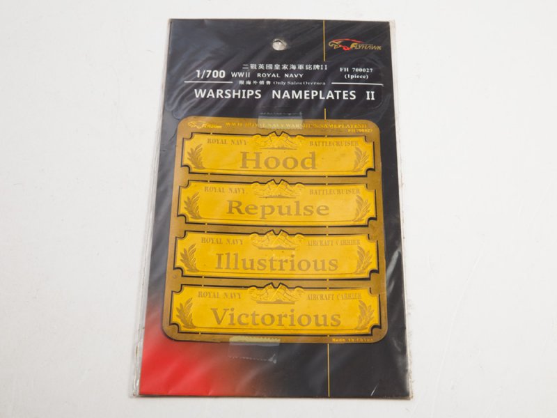 1:700 Фототравление WWII Royal Navy Warships Nameplates II - FH700027