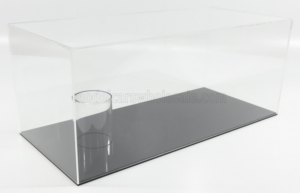 1:12 Plastic Display For 1/18 Car And 1/2 Helmet - Base Nera - Black Base - Lungh.lenght Cm 44.0 X Largh.width Cm 20.0 X Alt.height Cm 18.3 (altezza Interna Cm 17.4 ) - Car And Helmet Not Included - CK99918007