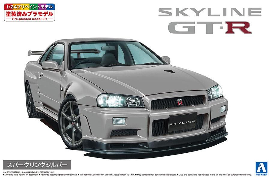 1:24 NISSAN Skyline R34 Spec II (Sparkling Silver) - 06605