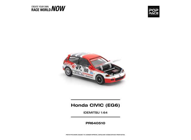 1:64 HONDA Civic (EG6) Idemitsu Motion Infinite, white/red - PR640510