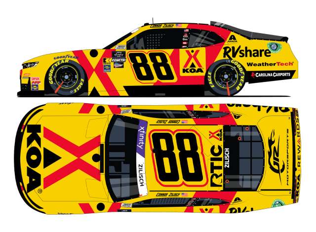 1:64 Chevrolet #88 Connor Zilisch *88 KOA*, yellow/red 2025 - N882565KOAZI