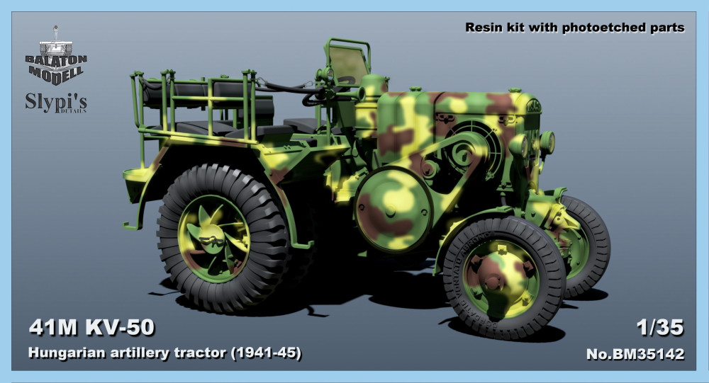 1:35 Сборная модель 41М КВ-50 Венгерский артиллерийский тягач/ 41M KV-50 Hungarian artillery tractor, WW2 - BM35142