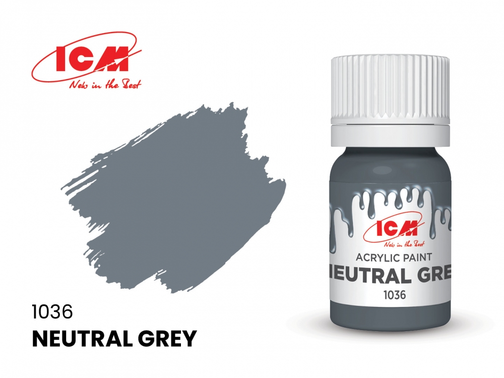 Краска для творчества, 12 мл, цвет Нейтрально-серый(Neutral Grey) - C1036