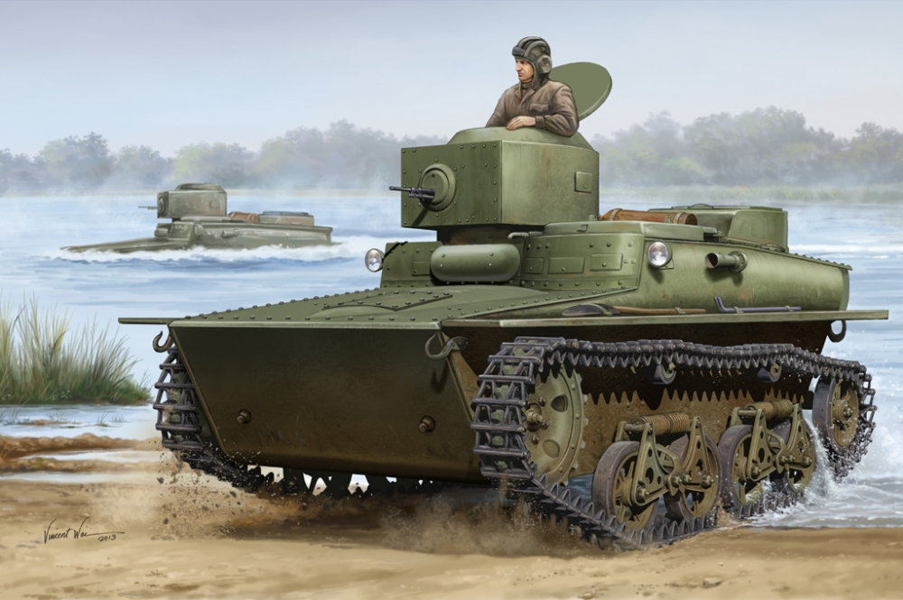 1:35 Сборная модель Танк Soviet T-37 Amphibious Light Tank - Early - 83818