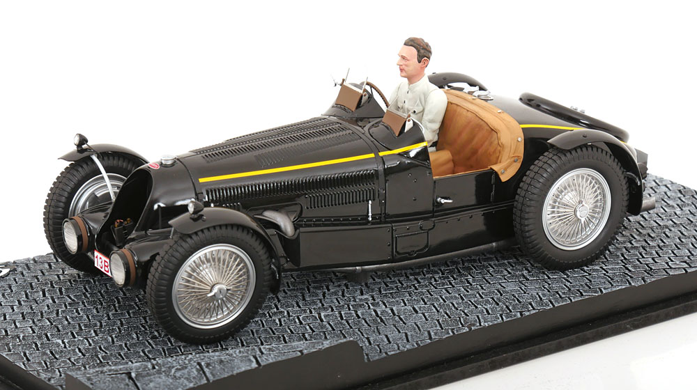 1:18 BUGATTI T59 King of Belgium, Leopold III (1934), black yellow - 118005M