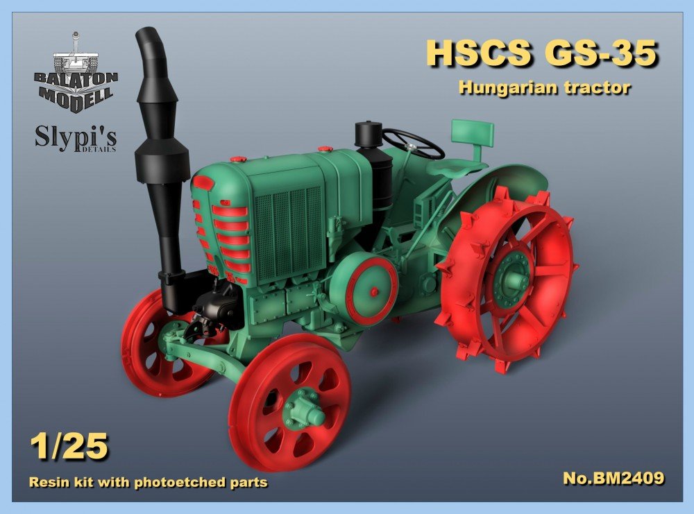 1:24 Сборная модель Трактор HSCS GS-35 (металлические колеса) - BM2409