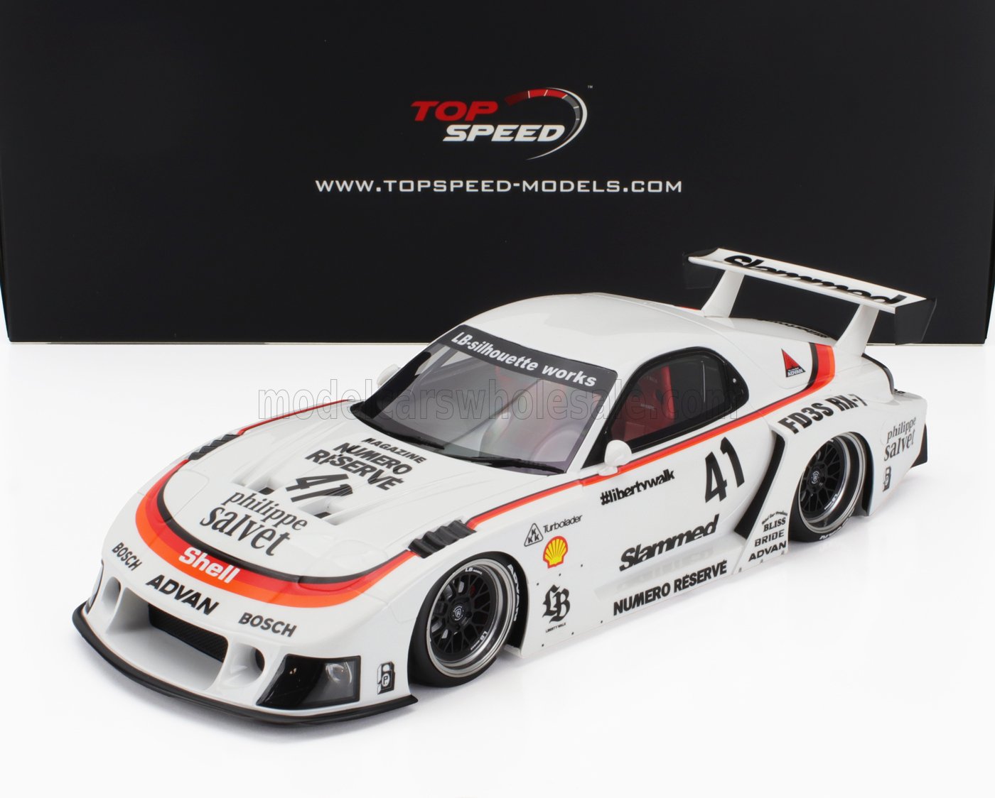 1:18 MAZDA Rx-7 (fd3s) Lb Works Super Silhouette №41 Racing (2006), White - TS0531