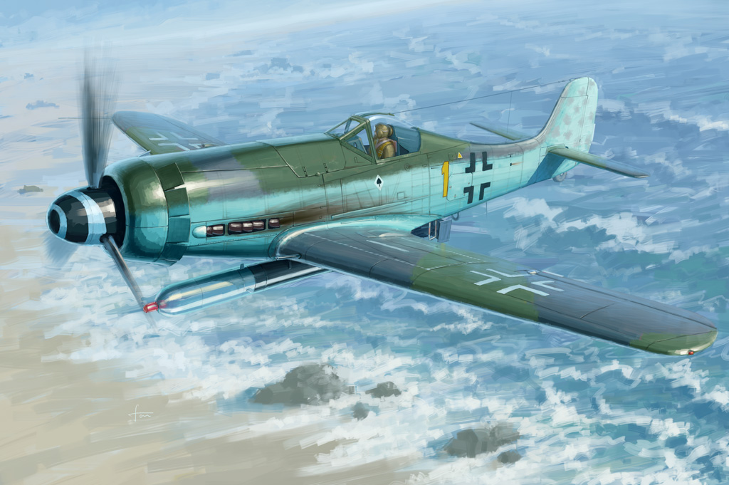 1:48 Сборная модель Немецкий высотный истребитель Focke-Wulf Fw 190D-12 R14 - 81720
