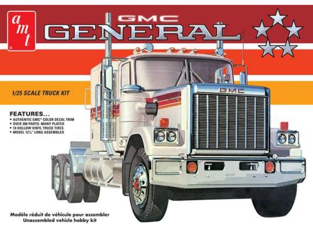 1:25 Сборная модель GMC General Semi Tractor, plastic modelkit 1976 - amts1272
