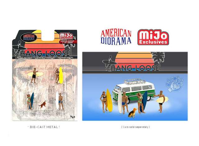 1:64 Hang Loose (Beach/Surf) Figure set, various - AD76500