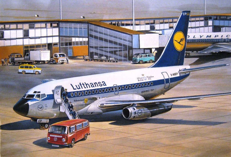 1:144 Сборная модель Б-731 Авиалайнер Lufthansa - 14415