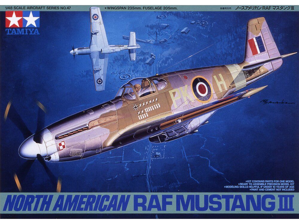 1:48 Сборная модель N.A.RAF Mustang III - 61047