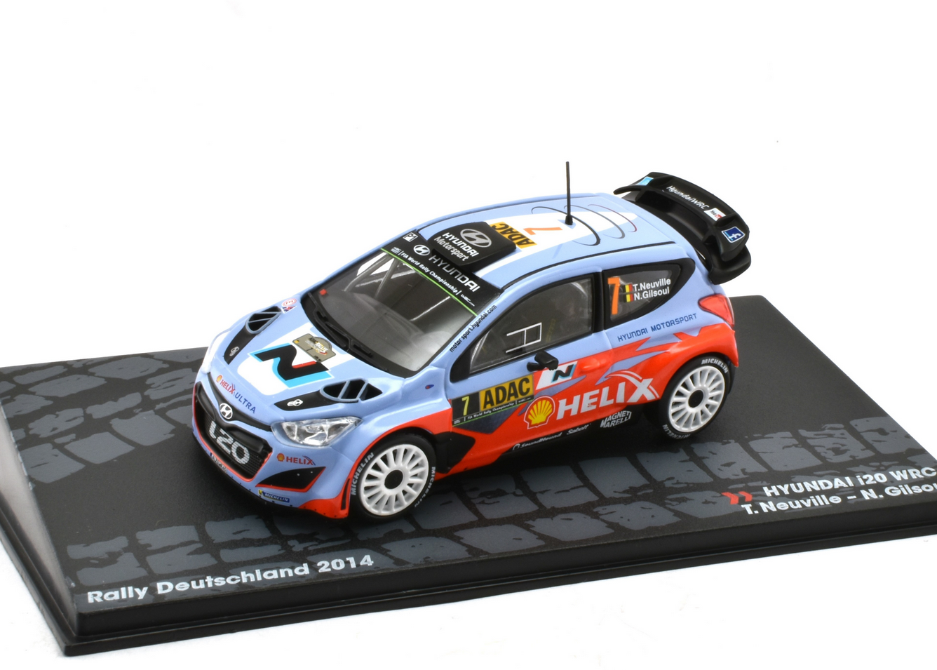1:43 HYUNDAI i20 WRC #7 Neuville Thierry / Gilsoul Nicolas ADAC Rallye Deutschland (2014) - AAITR115A