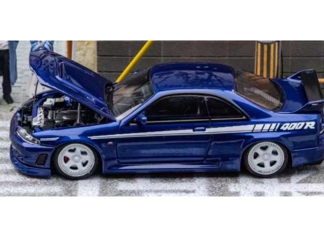 1:64 Nissan GTR-400 with opening hood, blue - FH020