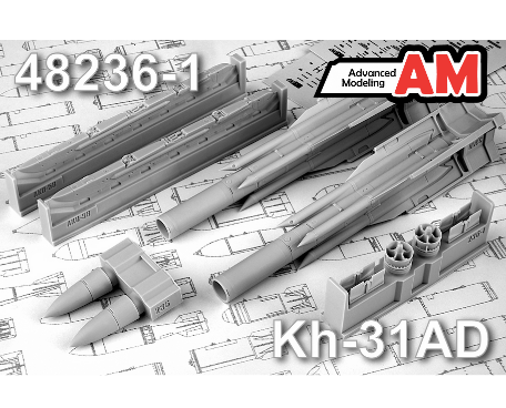 1:48 Авиационная управляемая ракета Х-31АД с пусковой АКУ-58 - AMC48236-1