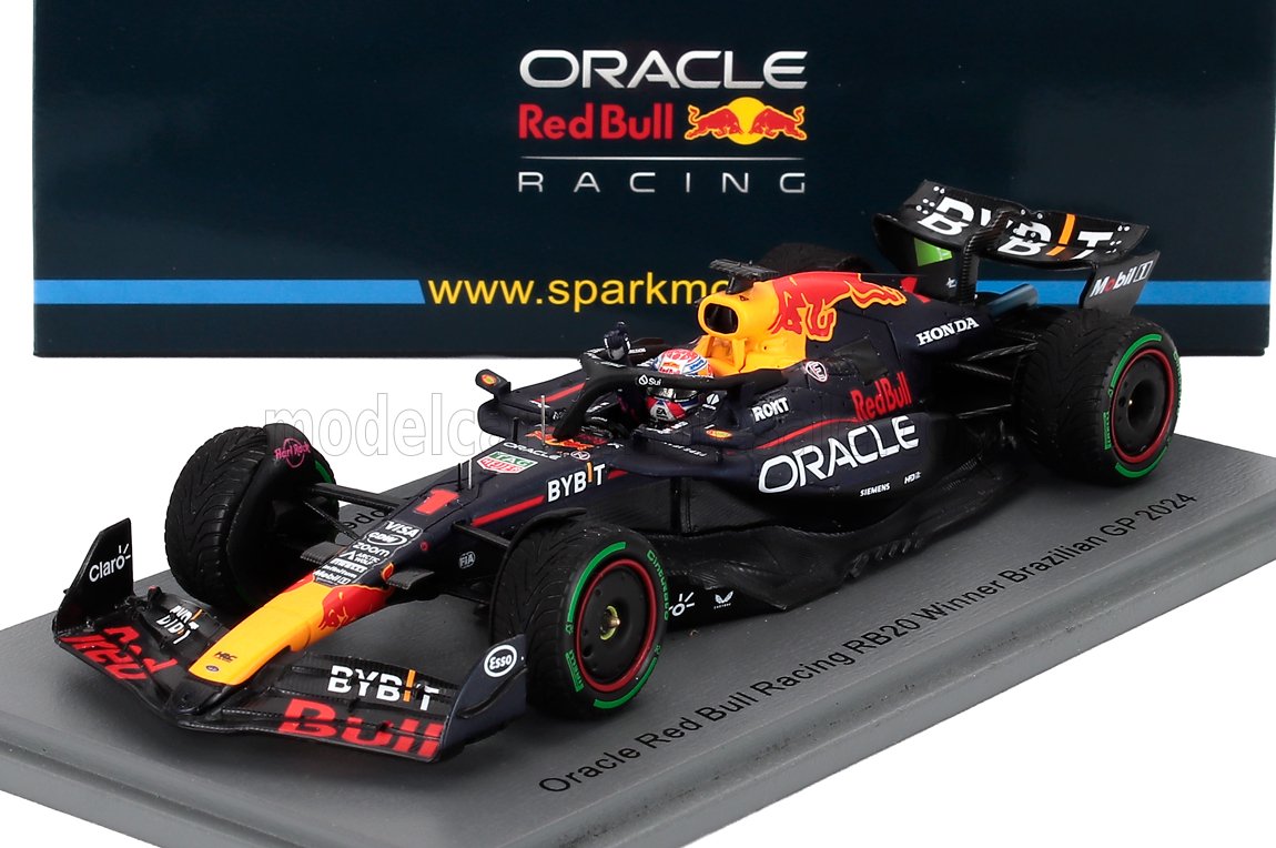1:43 RED BULL F1  Rb20 Team Oracle Red Bull Racing №1 World Champion Winner Brazilian Gp (2024) Max Verstappen, Blue Yellow Red - S9550