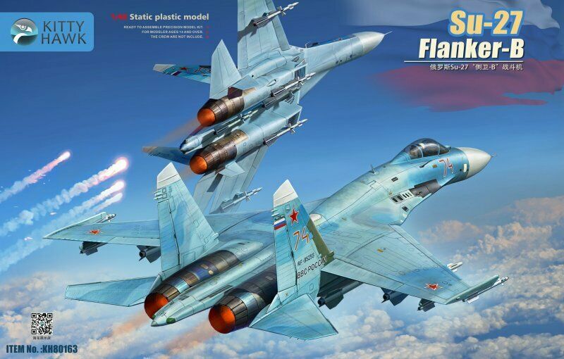1:48 Сборная модель Su-27 Flanker-B - KH80163